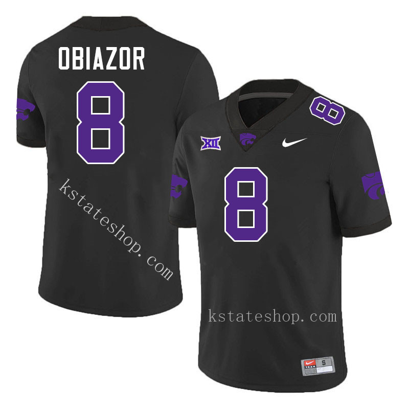 Chiddi Obiazor Kansas State Jersey,Kansas State Wildcats #8 Chiddi Obiazor Jersey Youth-Black